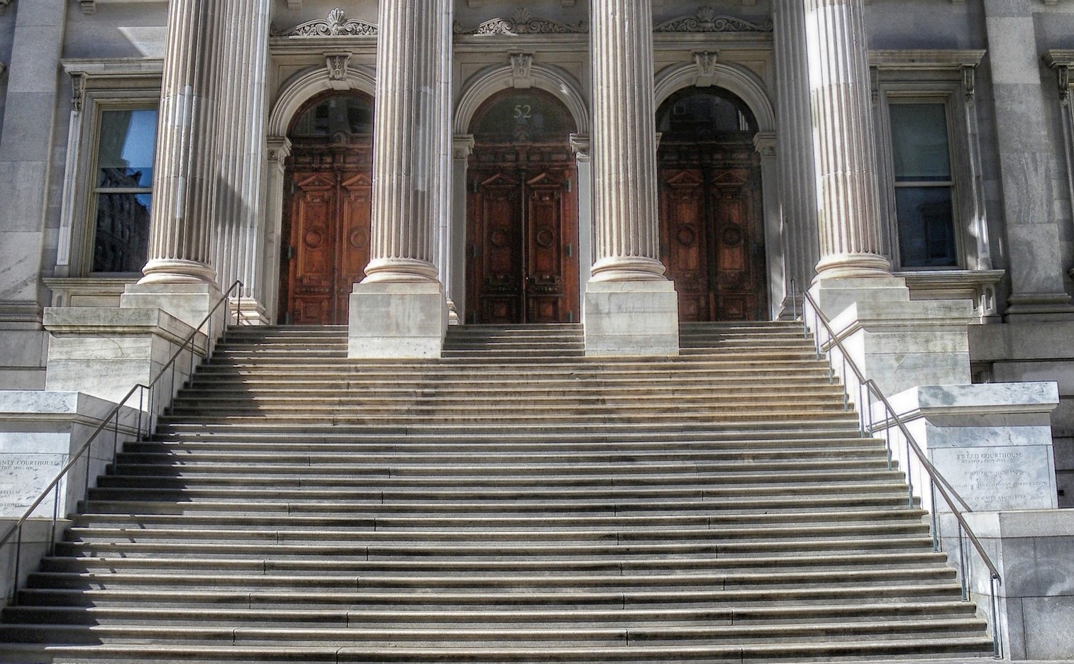 Steps to New York City Courthouse. Just another reason to hire an attorney.